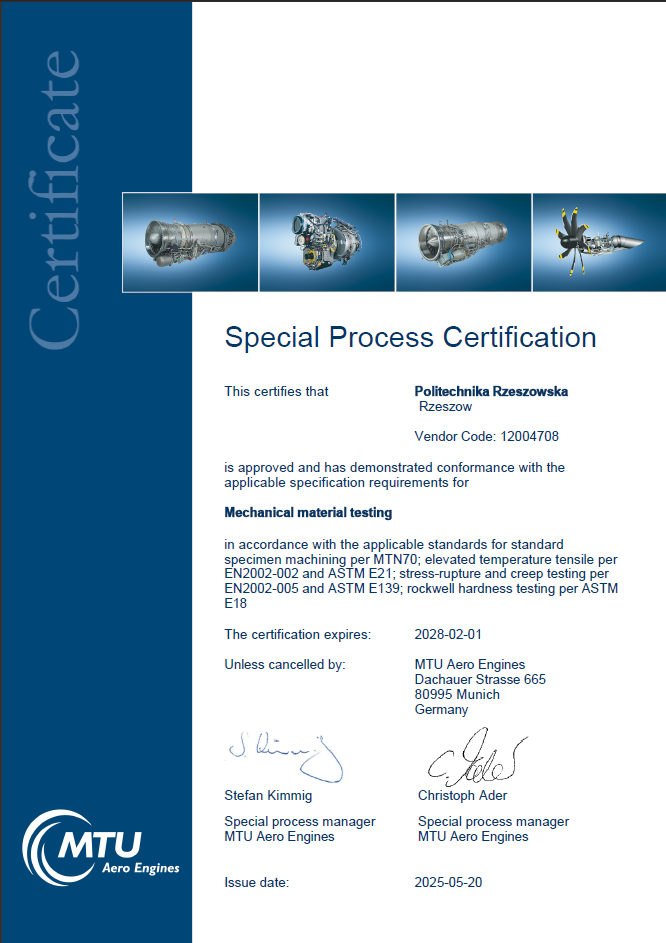 special process certification